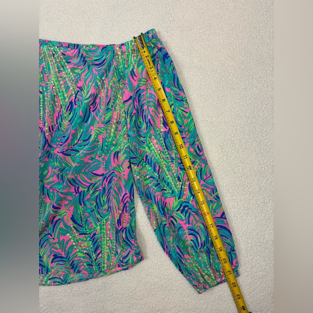 Lilly Pulitzer Adira Silk Off The Shoulder Top Medium Pink Sunset Coco Breeze - Picture 6 of 8